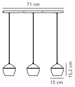 Nordlux - Lampadario a sospensione con filo ORBIFORM 3xE14/25W/230V