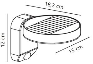 Nordlux - Lampada solare da parete LED con sensore RICA LED/5W/3,7V IP44