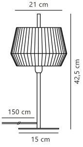 Nordlux - Lampada da tavolo DICTE 1xE14/40W/230V bianco/nero