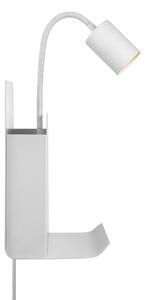 Nordlux - Lampada da parete ROOMI con mensola e USB 1xGU10/8W/230V bianco