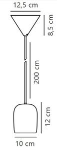 Nordlux - Lampadario a sospensione con filo NOTTI 1xE27/25W/230V nero