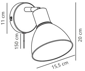 Nordlux - Faretto da parete POP 1xE27/18W/230V beige