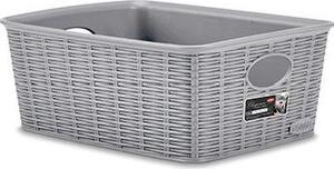 STEFANPLAST Cesta Medium High Elegance Grigio Pietra 25 x 19 x 10 cm - 30988