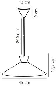Nordlux - Lampadario a sospensione con filo DIAL 1xE27/40W/230V diametro 45 cm bianco