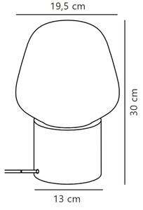 Nordlux - Lampada da tavolo CHRISTINA 1xE27/25W/230V calcestruzzo/grigio