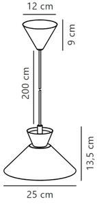 Nordlux - Lampadario a sospensione con filo DIAL 1xE27/40W/230V grigio