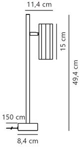 Nordlux - Lampada da tavolo ALANIS 1xGU10/15W/230V nero