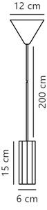 Nordlux - Lampadario a sospensione con filo ALANIS 1xGU10/15W/230V