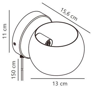 Nordlux - Faretto da parete orientabile BELIR 1xG9/5W/230V bianco