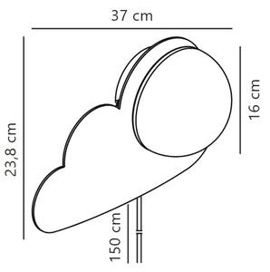 Nordlux - Applique per bambini SKYKU CLOUD 1xE14/25W/230V nuvola