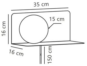 Nordlux - Applique con mensola LILIBETH 1xE14/25W/230V blu