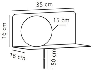 Nordlux - Applique con mensola LILIBETH 1xE14/25W/230V nero