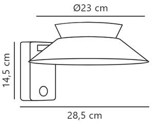 Nordlux - Lampada da parete solare a LED con sensore JUSTINA LED/5W/3,7V IP44