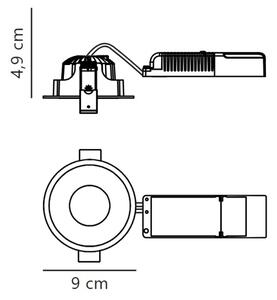 Nordlux - Lampada da incasso LED dimmerabile ALBRIC LED/8W/230V nero