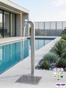 Fontana da Giardino a colonna forma di Periscopio Acciaio inox 316 Design Moderno Belfer Dimensioni 11x18xh 80 cm - peso 3,2 kg design, colore inox