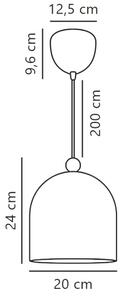 Nordlux - Lampadario a sospensione con filo GASTON 1xE27/40W/230V verde/bianco