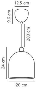 Nordlux - Lampadario a sospensione con filo GASTON 1xE27/40W/230V blu/bianco