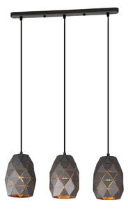ITALUX MDM-3480/3 GR+GD - Lampadario a sospensione con filo HARLEY 3xE27/40W/230V antracite