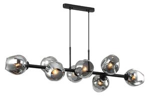 ITALUX PND-30843-8 BK+SG - Lampadario a sospensione con filo BORGO 8xE27/40W/230V nero