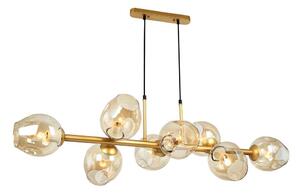 ITALUX PND-30843-8 GD+AMB - Lampadario a sospensione con filo BORGO 8xE27/40W/230V oro