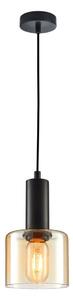 ITALUX PND-65342-1-BK+AMB - Lampadario a sospensione con filo SANTIA 1xE27/40W/230V