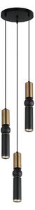 ITALUX PND-14290-3-BRO-BK - Lampadario a sospensione con filo ISIDORA 3xGU10/25W/230V nero/bronzo