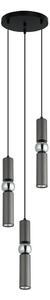 ITALUX PND-14290-3-GR - Lampadario a sospensione con filo ISIDORA 3xGU10/25W/230V antracite/cromo