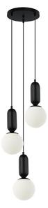 ITALUX PND-02340-3S-BK - Lampadario a sospensione con filo ALDEVA 3xE27/40W/230V nero