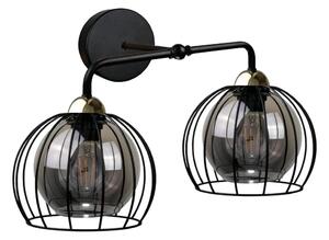 Applique SOLO BLACK 2xE27/60W/230V nero/oro
