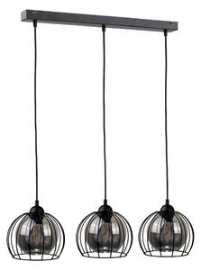 Lampadario a sospensione con filo SOLO BLACK 3xE27/60W/230V