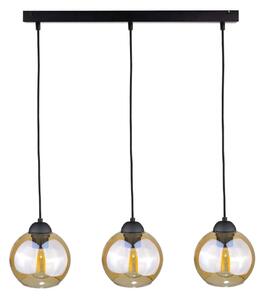 Lampadario a sospensione con filo AMBRE BLACK 3xE27/60W/230V