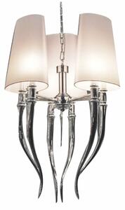 Azzardo AZ0028 - Lampadario su fune DIABLO 6xE14/11W/230V bianco