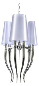 Azzardo AZ0028 - Lampadario su fune DIABLO 6xE14/11W/230V bianco