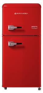 PYRAMIDEA Frigorifero Doppia Porta Capacit 100 Litri Classe Energetica E Raffreddamento Statico colore Rosso - MAMBO105R