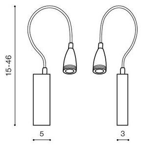 Azzardo AZ1548 - Faretto LED da parete per bagni VERONICA 1xLED/3W/230V