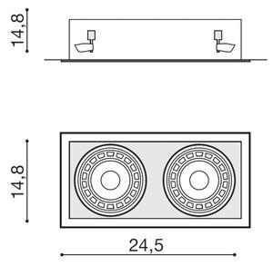 Azzardo AZ2875 - Lampada da incasso NOVA 2xGU10-ES111/50W/230V