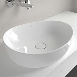 V&B lavabo da appoggio ANTAO 51x40cm, asimmetrico, senza sfioratore, bianco C-plus