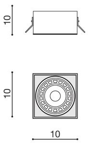Azzardo AZ2872 - Lampada da incasso NOVA 1xGU10-ES111/50W/230V