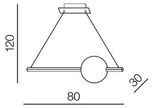 Azzardo AZ3351 - Lampadario a sospensione con filo LED dimmerabile SANDRA LED/36W/230V