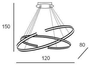 Azzardo AZ3356 - Lampadario LED dimmerabile su fune ALESSIA LED/100W/230V