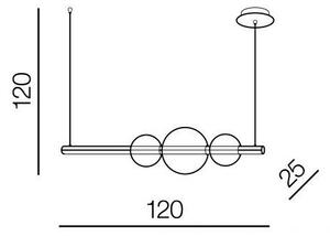 Azzardo AZ3352 - Lampadario LED a sospensione con filo dimmerabile SANDRA LED/48W/230V