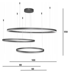 Azzardo AZ4707 - Lampadario LED su corda HALO LED/130W/230V nero