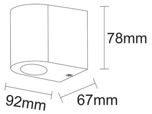 Applique da esterno BOSTON 1xGU10/10W/230V IP44 nero