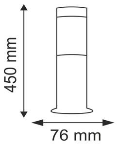 Lampada da esterno OSLO 1xE27/10W/230V 45 cm IP44 antracite