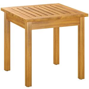 Outsunny Tavolino giardino quadrato con piano a doghe, 48x48 cm | Aosom Italy