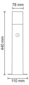 Lampada da esterno con sensore NEW YORK 1xE27/12W/230V IP44 44 cm antracite