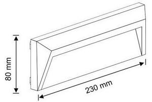 Illuminazione scale LED da esterno HOLDEN LED/1,6W/230V IP65 grafite