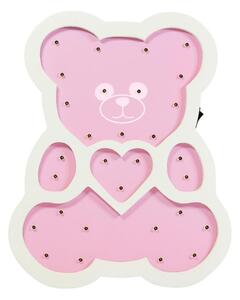 Lampada LED per bambini LED/2xAA orso rosa