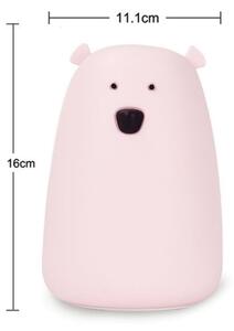 Lampada touch LED RGB per bambini BEAR LED/0,8W/5V rosa + USB
