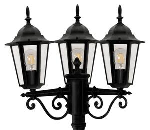 Lampada da esterno 3xE27/20W/230V IP43 2,58 m nero